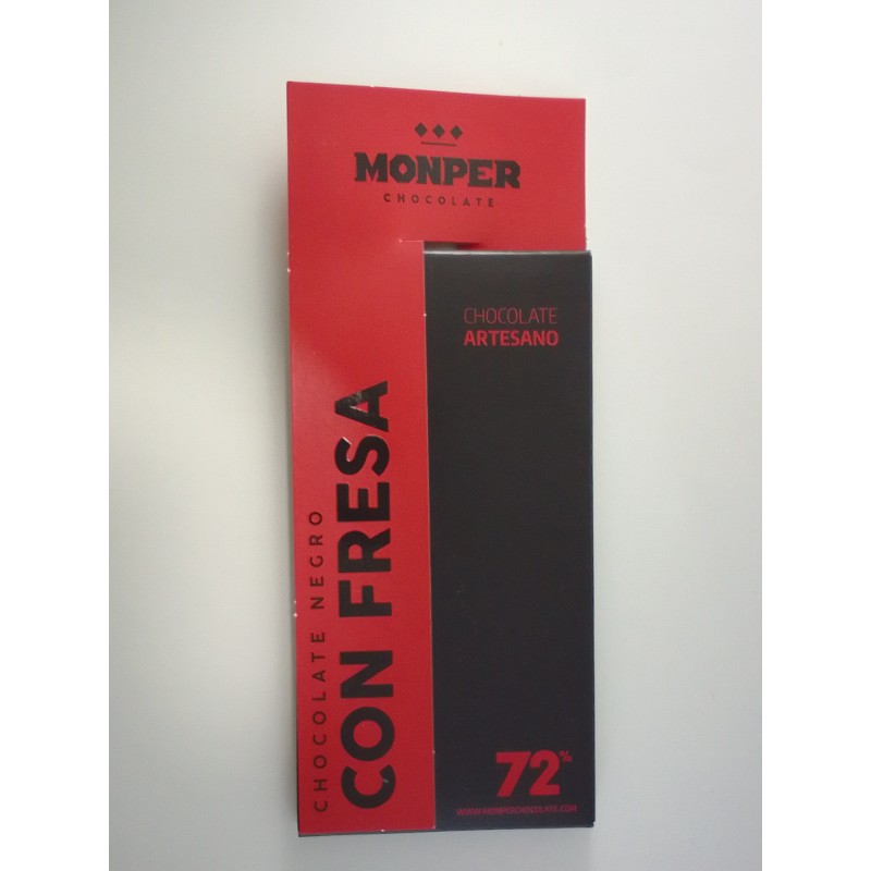 Choclate Monper Negro 72% con fresas